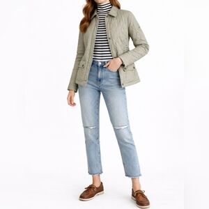 VINTAGE TOMMY HILFIGER Quilted Utility Jacket | S/P | Sage Green | Preppy
